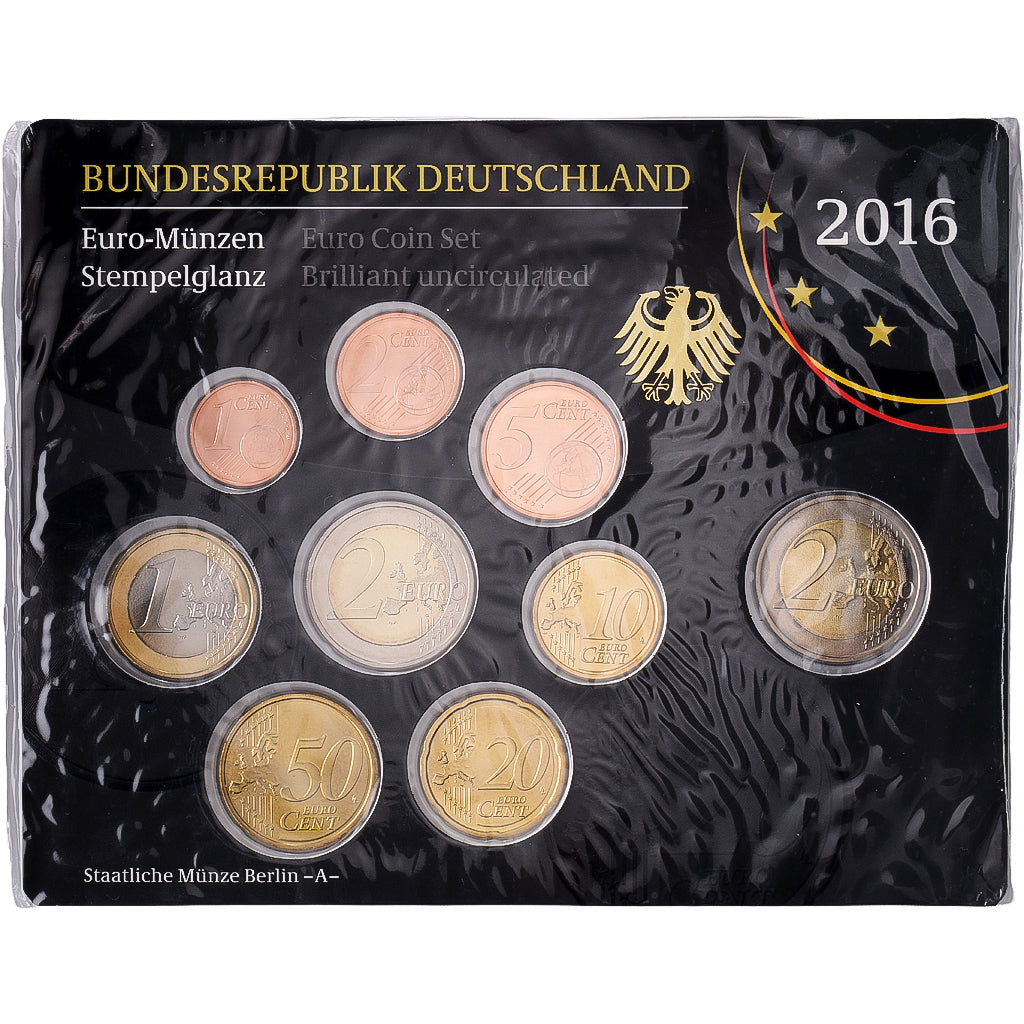 Allemagne, Set 1 ct. - 2 Euro + 2€, Sachsen, Série BU, 2016, Berlin, FDC