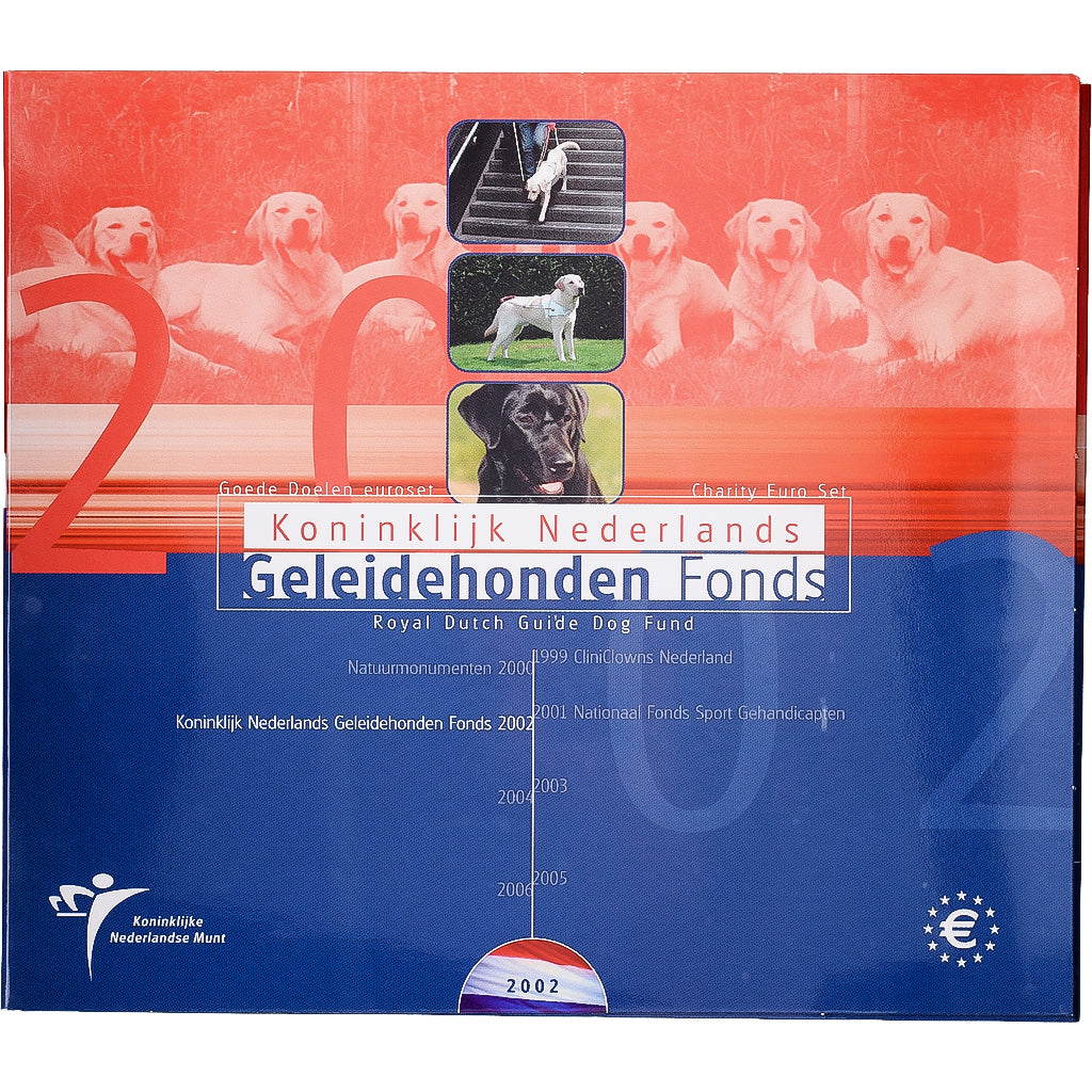 Pays-Bas, Set 1 ct. - 2 Euro, Geleidehonden Fonds, série FDC, 2002, Utrecht