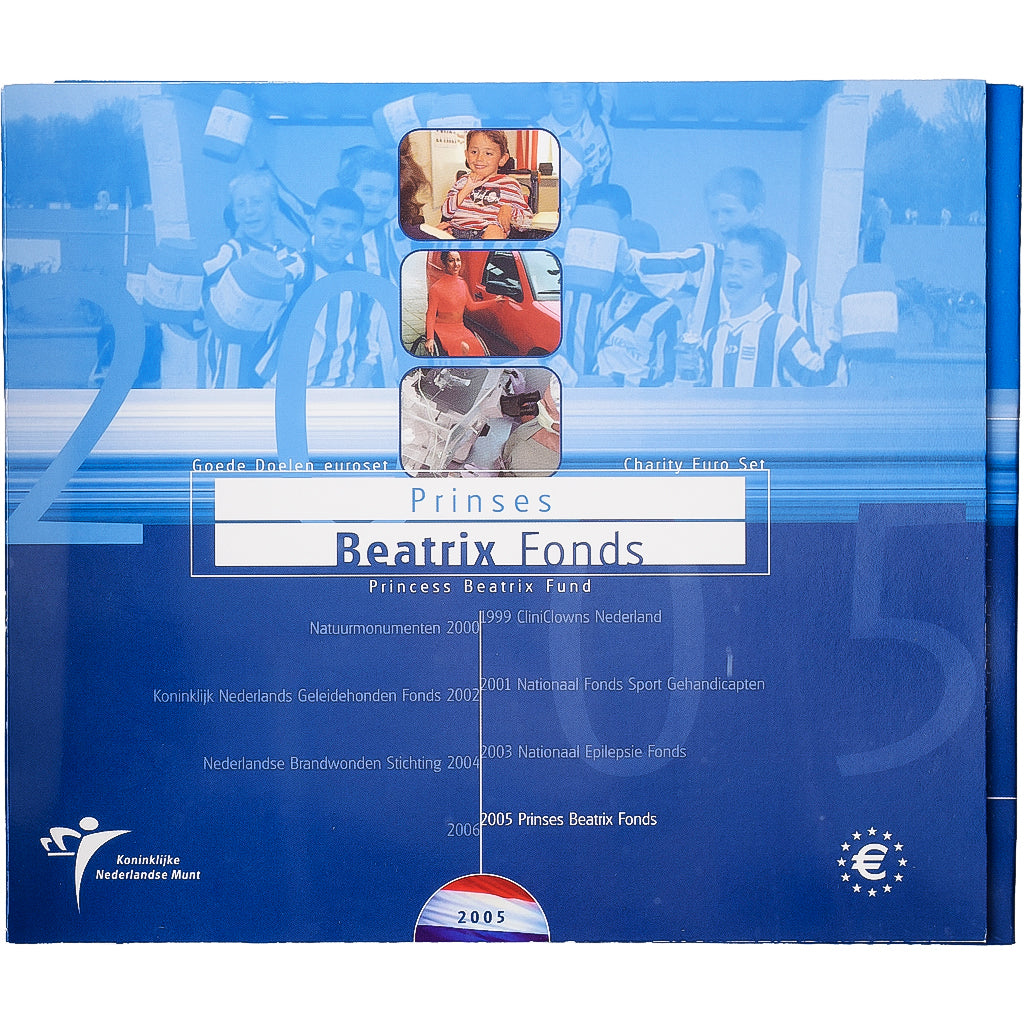Netherlands, Set 1 ct. - 2 Euro, Beatrix Fonds, série FDC, 2005, Utrecht