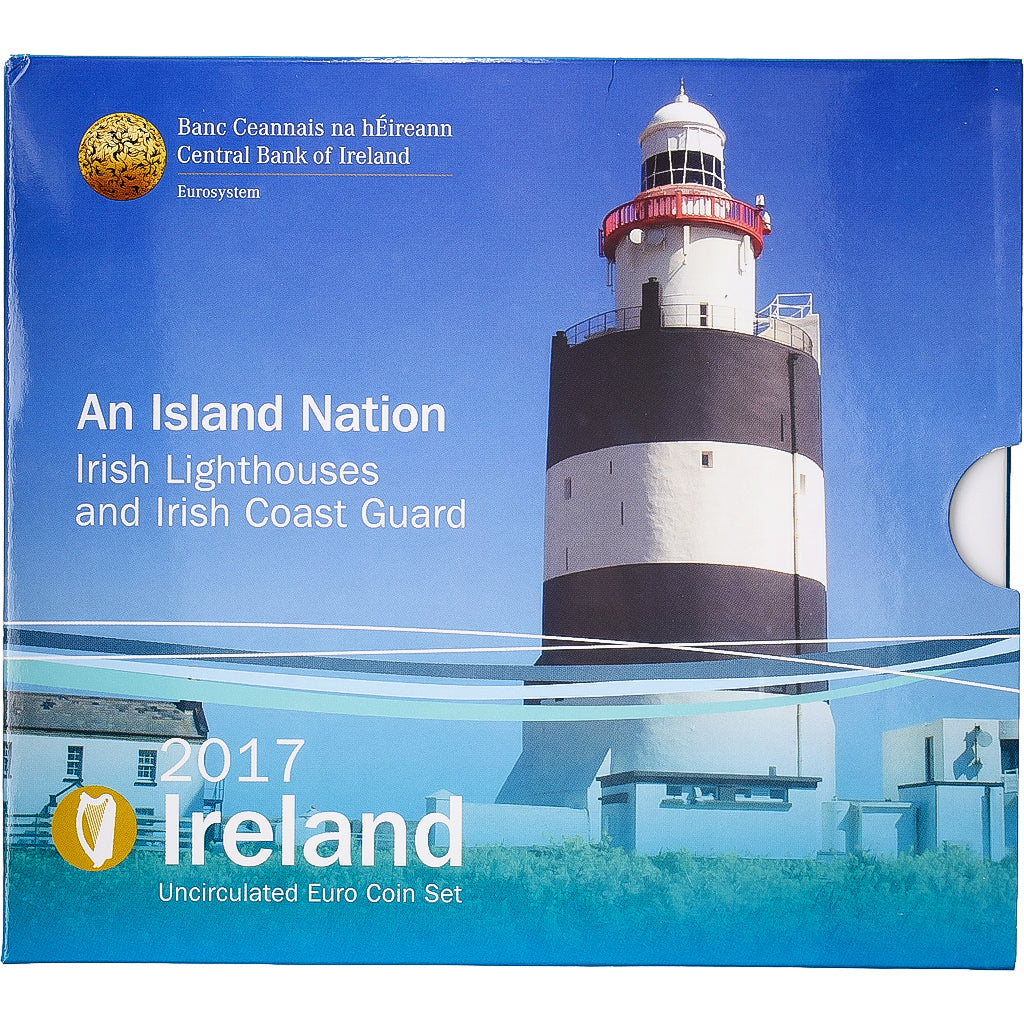 Ireland, Set 1 ct. - 2 Euro, euro set - Ireland's lighthouses & coast guard