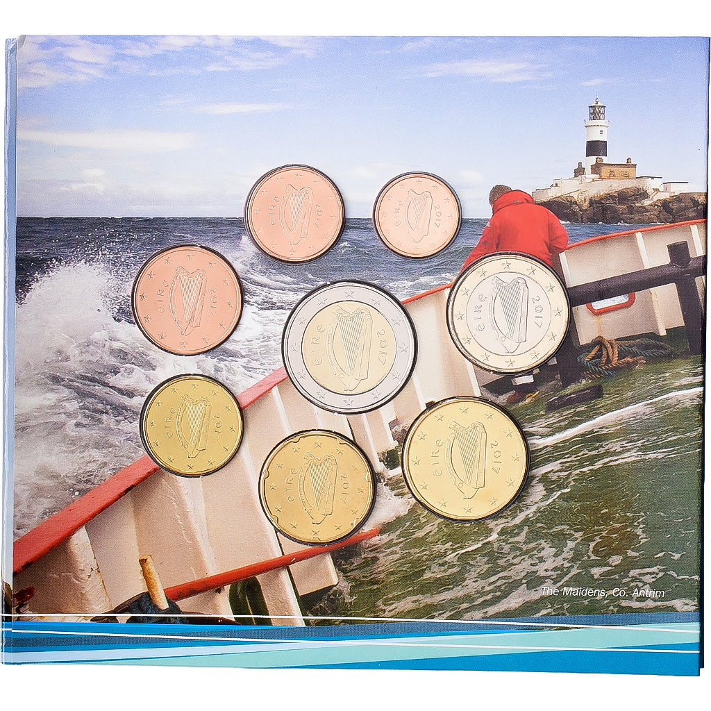 Ireland, Set 1 ct. - 2 Euro, euro set - Ireland's lighthouses & coast guard