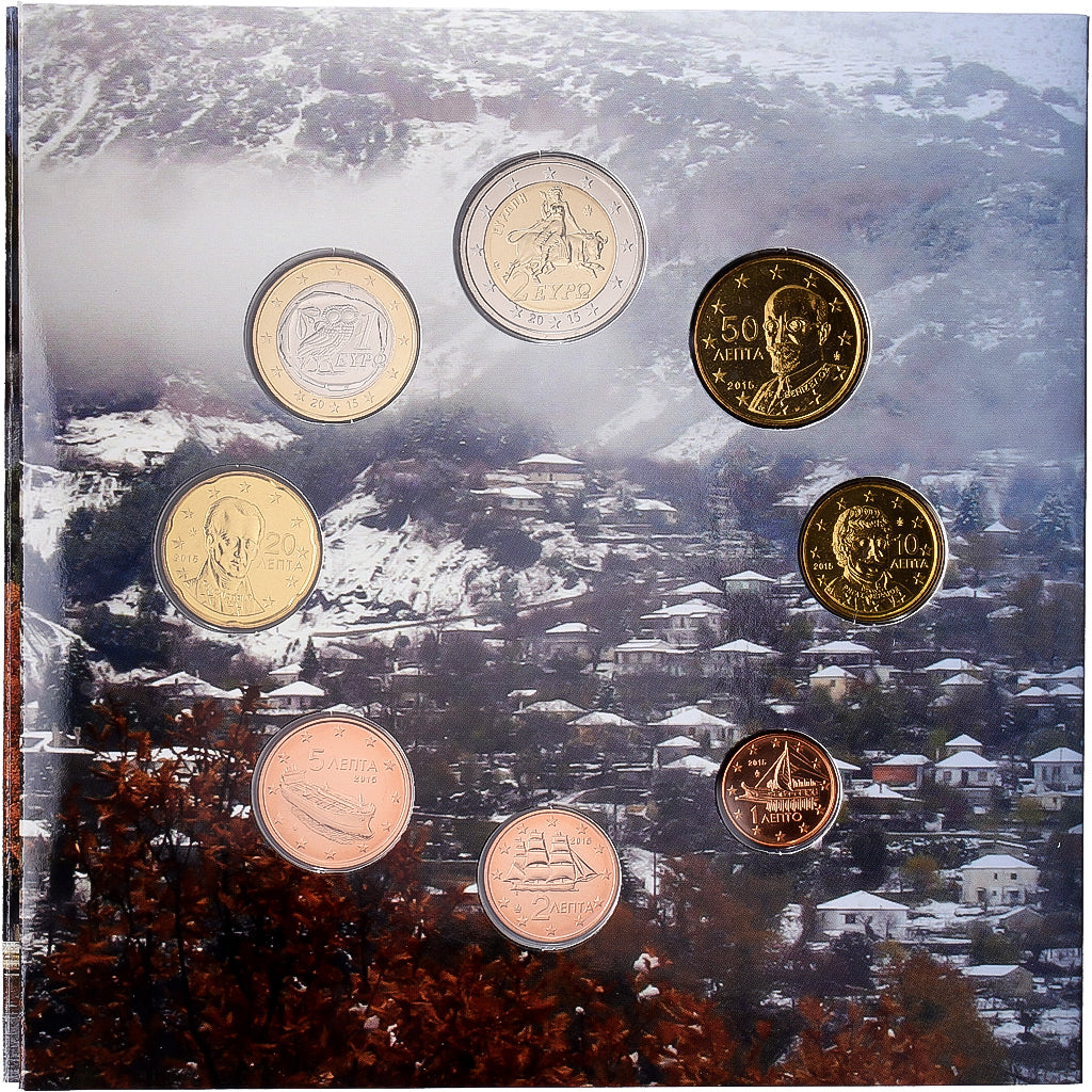 Griechenland, Set 1 ct. - 2 Euro, Epirus, Série BU, 2015, Athens, STGL