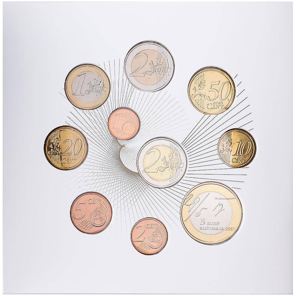 Slowenien, Set 1 ct. - 2 Euro + 3 Euro, 10th Anniversary of the Euros in