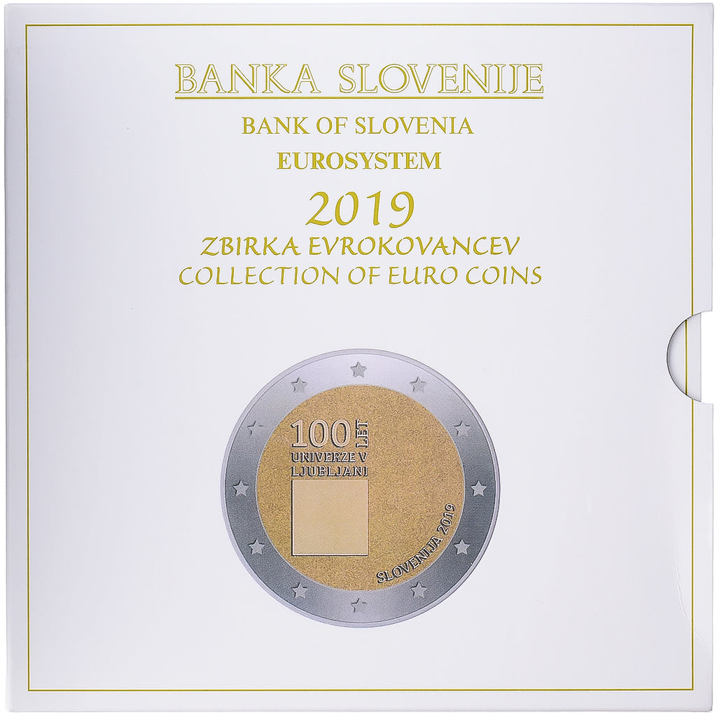Eslovenia, Set 1 ct. - 2 Euro + 3 Euro, University Ljubljana, Série BU, 2019