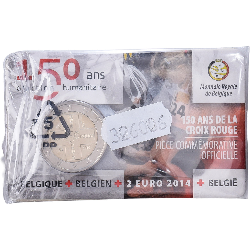Belgium, 2 Euro, 150 ans de la Croix Rouge, BU, 2014, Monnaie royale de