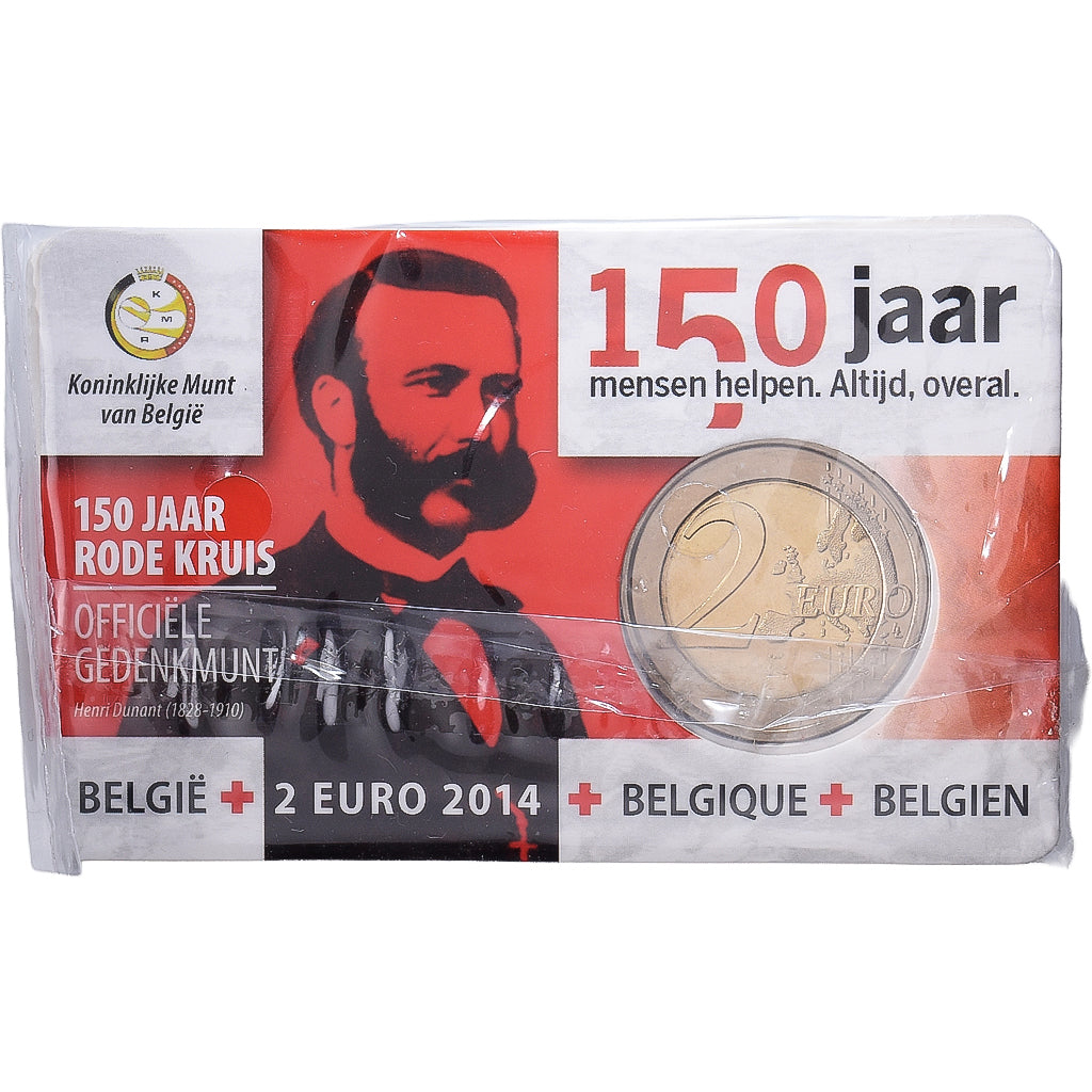 Belgium, 2 Euro, 150 ans de la Croix Rouge, BU, 2014, Monnaie royale de