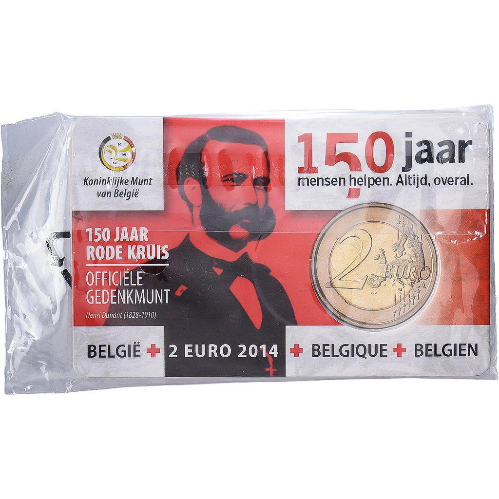 Belgio, 2 Euro, 150 ans de la Croix Rouge, BU, 2014, Monnaie royale de Belgique