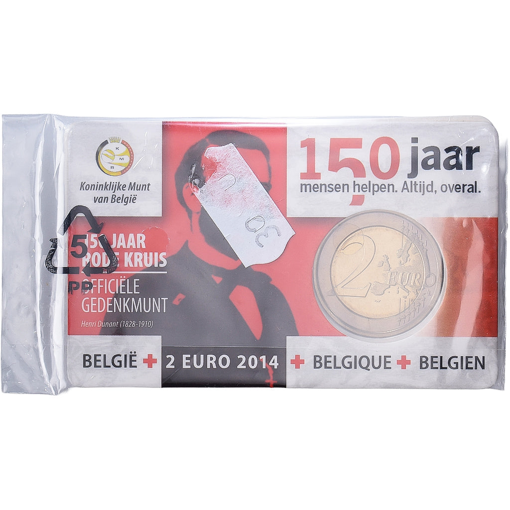 Bélgica, 2 Euro, 150 ans de la Croix Rouge, BU, 2014, Monnaie royale de