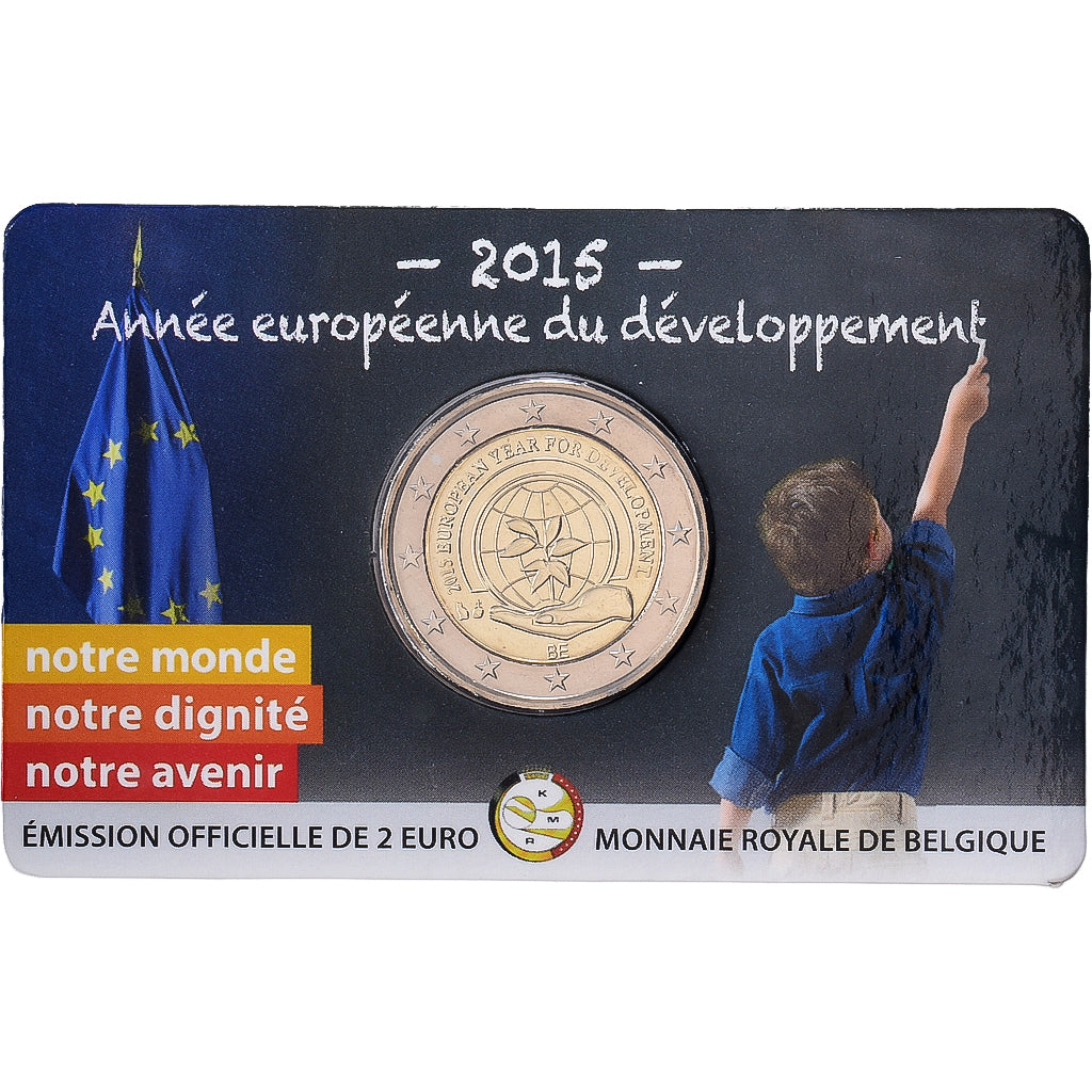 Belgium, 2 Euro, European Year for Development, BU, 2015, Monnaie royale de