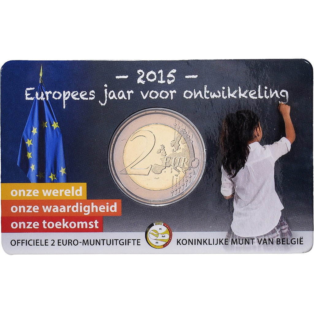 Belgium, 2 Euro, European Year for Development, BU, 2015, Monnaie royale de