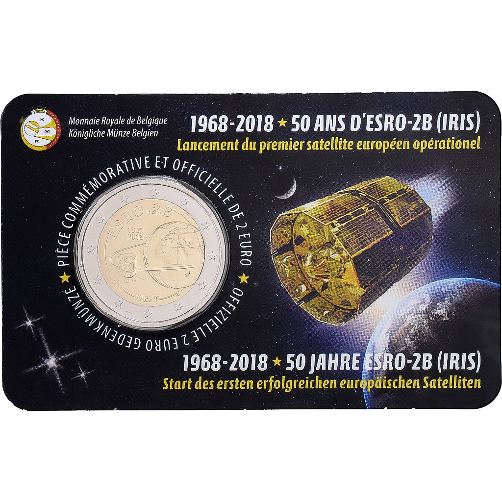 Belgium, 2 Euro, Satellite ESRO-2B, BU, 2018, Monnaie Royale des Pays Bas