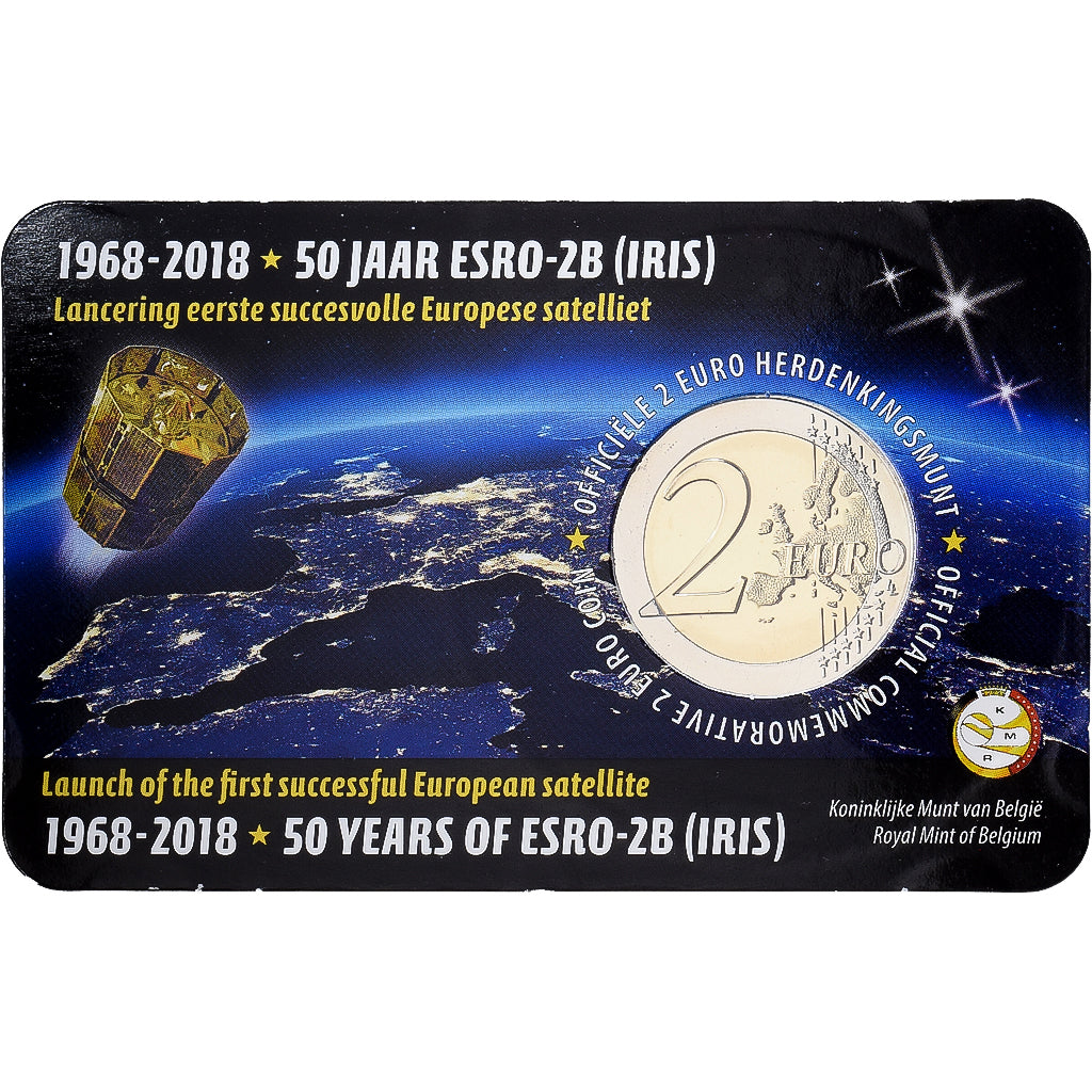 Belgium, 2 Euro, Satellite ESRO-2B, BU, 2018, Monnaie Royale des Pays Bas