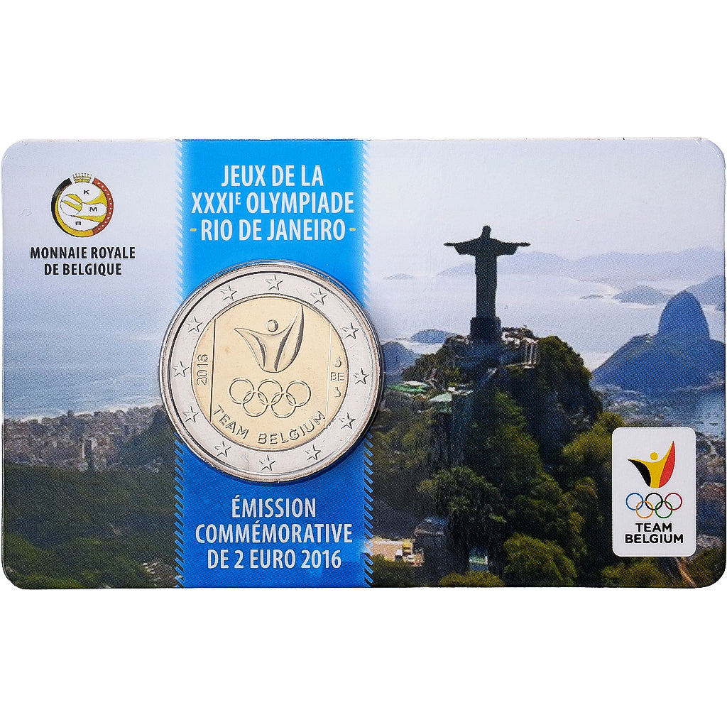 België, 2 Euro, XXXI Olympic Games, Rio de Janeiro, BU, 2016, Royal Belgium