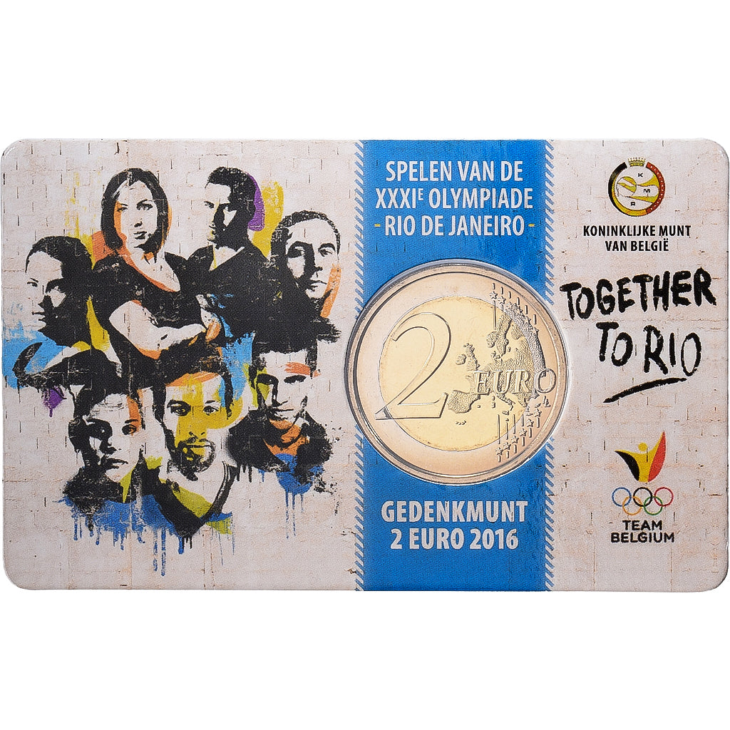 België, 2 Euro, XXXI Olympic Games, Rio de Janeiro, BU, 2016, Royal Belgium