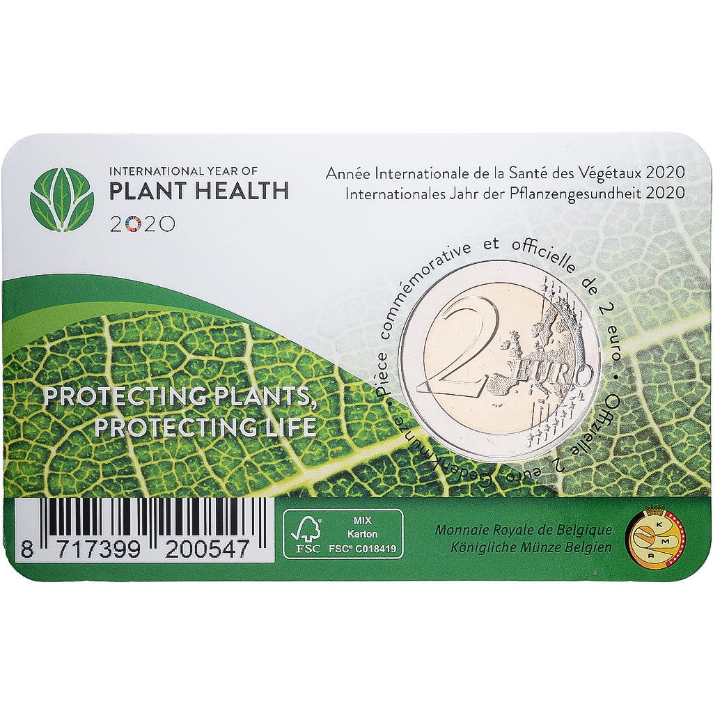 Belgien, 2 Euro, International Year of Plant Health, BU, 2020, Monnaie Royale