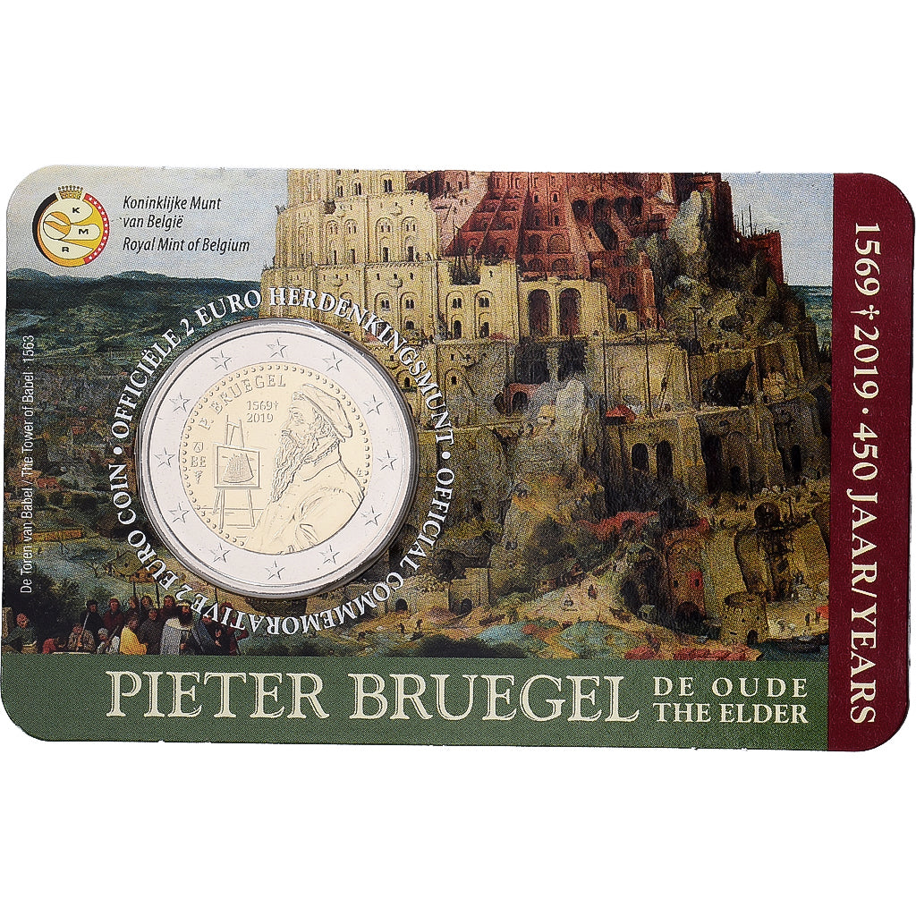 Belgio, 2 Euro, Bruegel l'Ancien, BU, 2019, Royal Belgium Mint, Bi-metallico