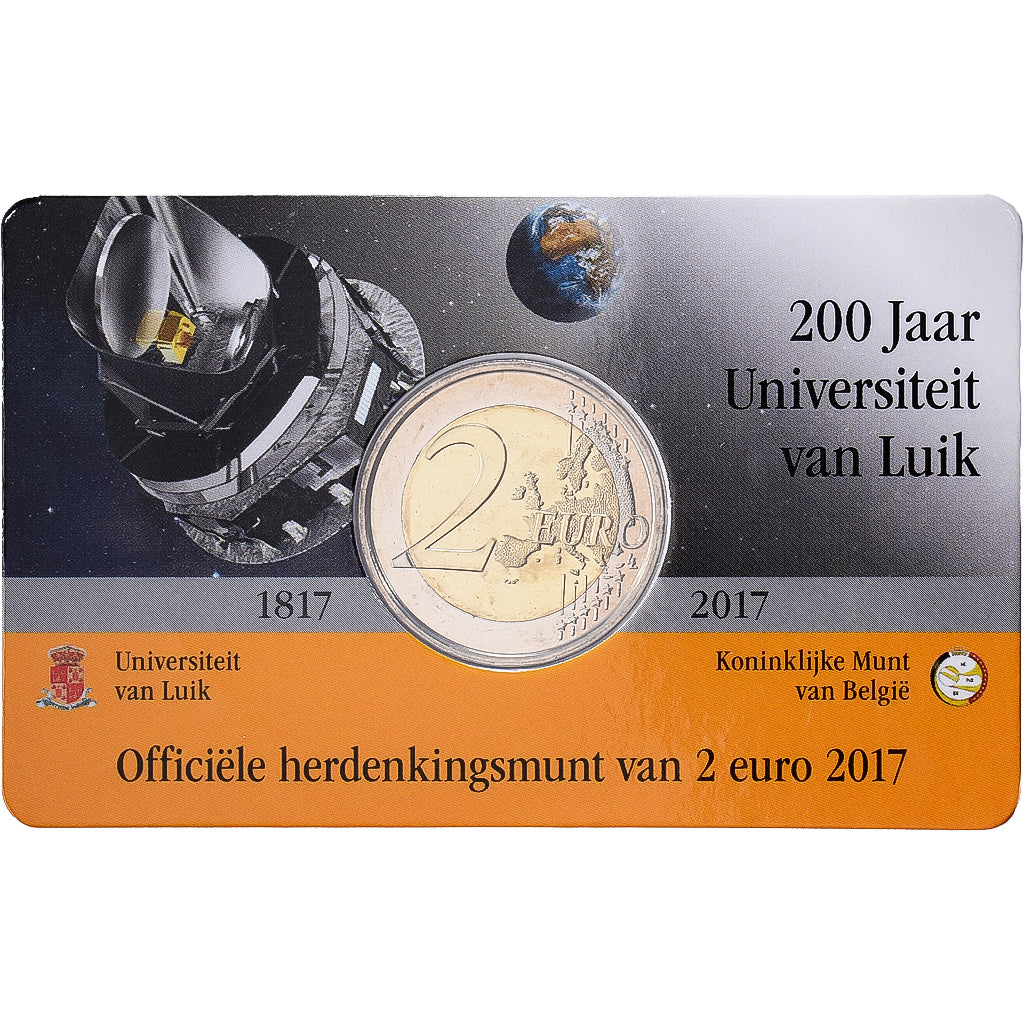 Belgien, 2 Euro, 200 Ans - Université de Liège, BU, 2017, Royal Belgium Mint