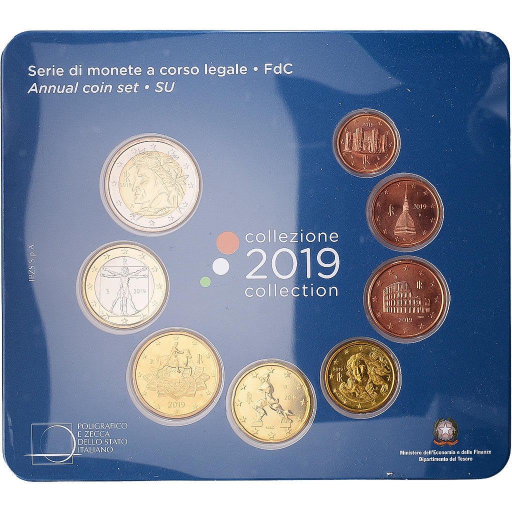 Italy, Set 1 ct. - 2 Euro, série FDC, 2019, Rome, MS(65-70)