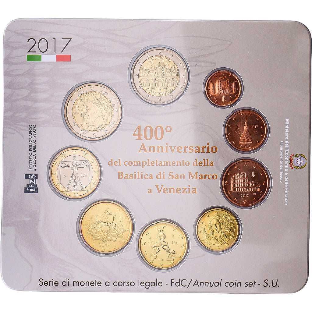 Italien, Set 1 ct. - 2 Euro + 2€, San Marco, série FDC, 2017, Rome, STGL