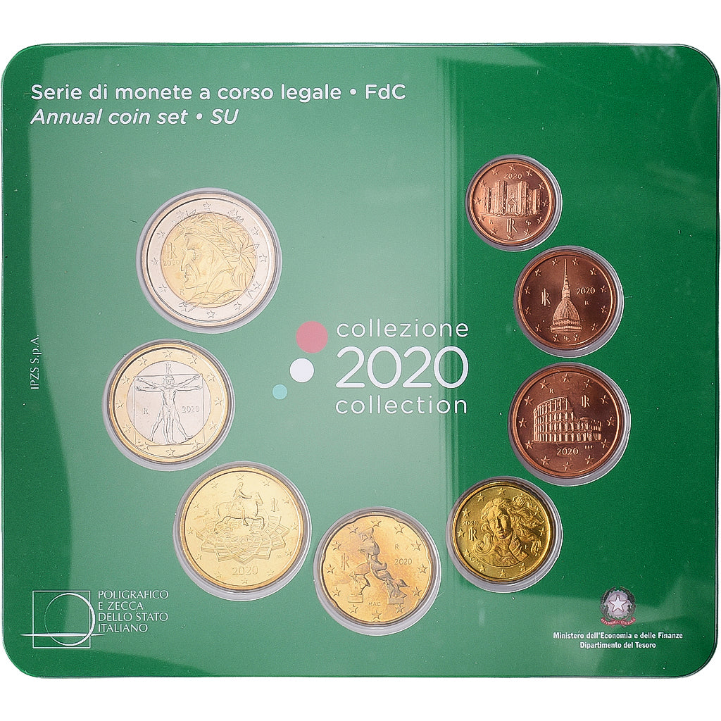 Italy, Set 1 ct. - 2 Euro, série FDC, 2020, Rome, MS(65-70)
