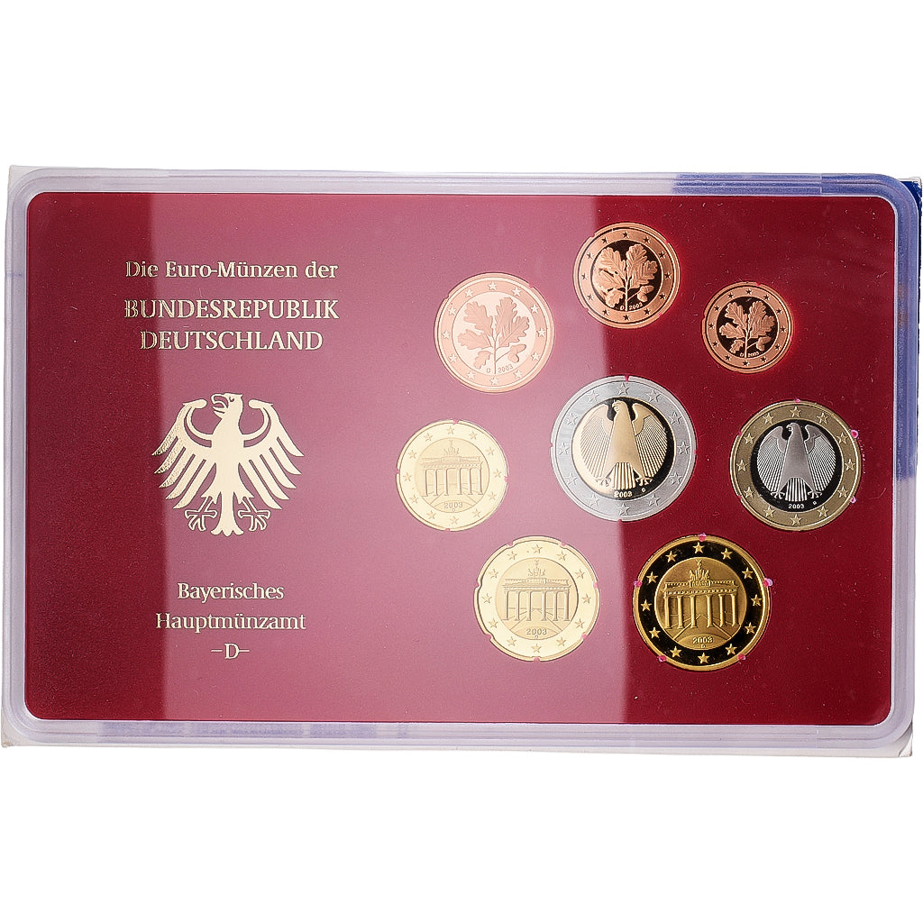 Deutschland, Set 1 ct. - 2 Euro, Bayern, Série BE / Proof, 2003, Munich, STGL
