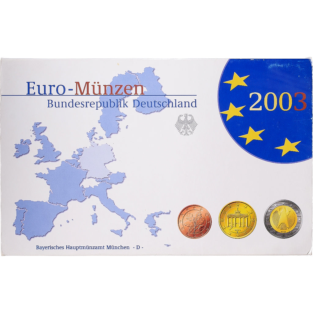 Deutschland, Set 1 ct. - 2 Euro, Bayern, Série BE / Proof, 2003, Munich, STGL