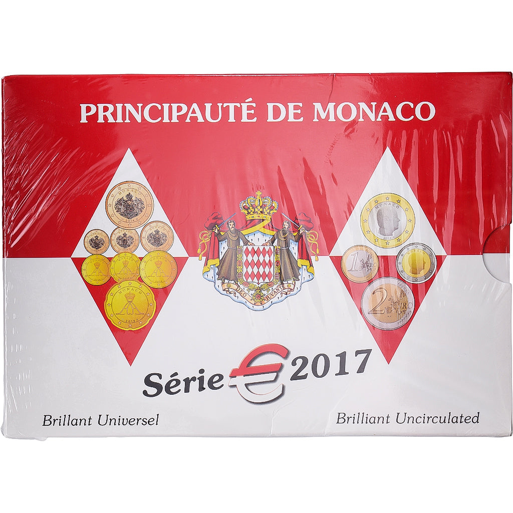 Monaco, Set 1 ct. - 2 Euro, Série BU, 2017, MDP, MS(65-70)