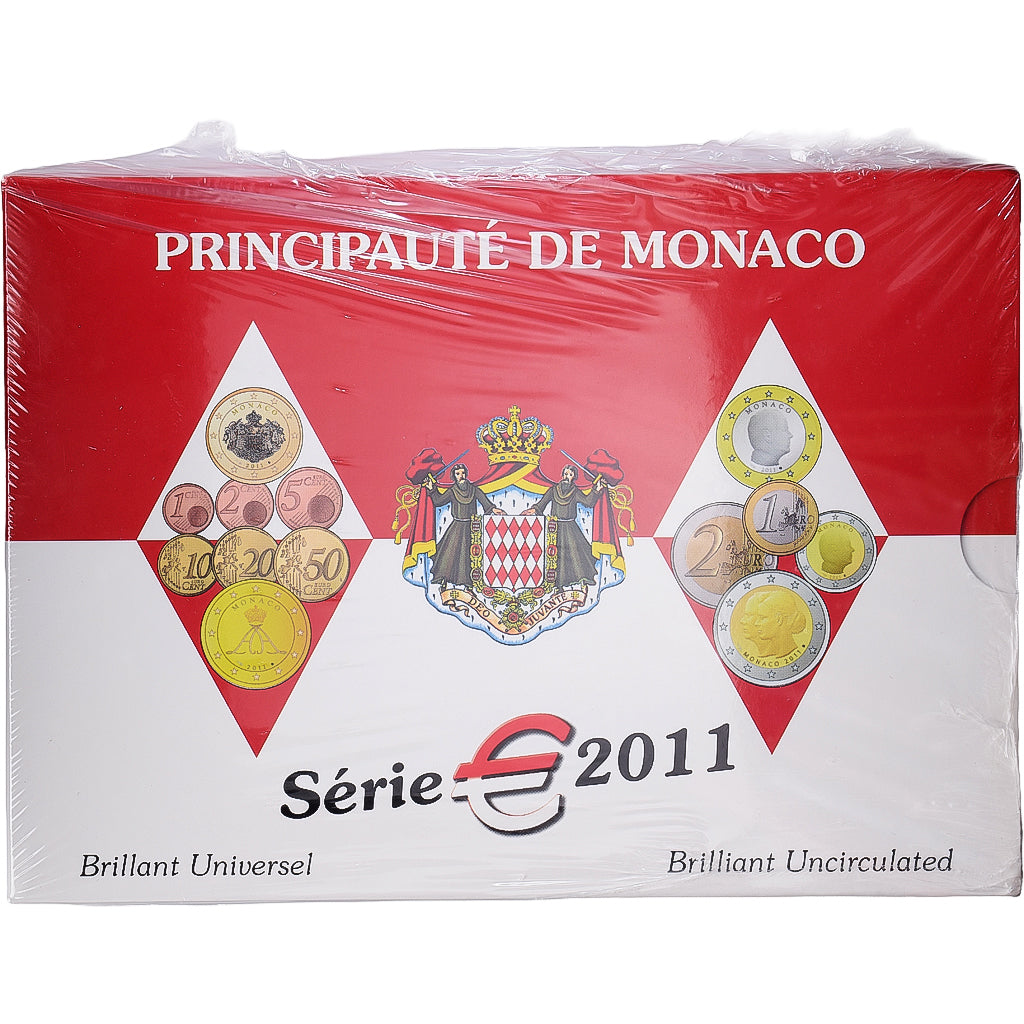 Monaco, Set 1 ct. - 2 Euro, Série BU, 2011, MDP, MS(65-70)
