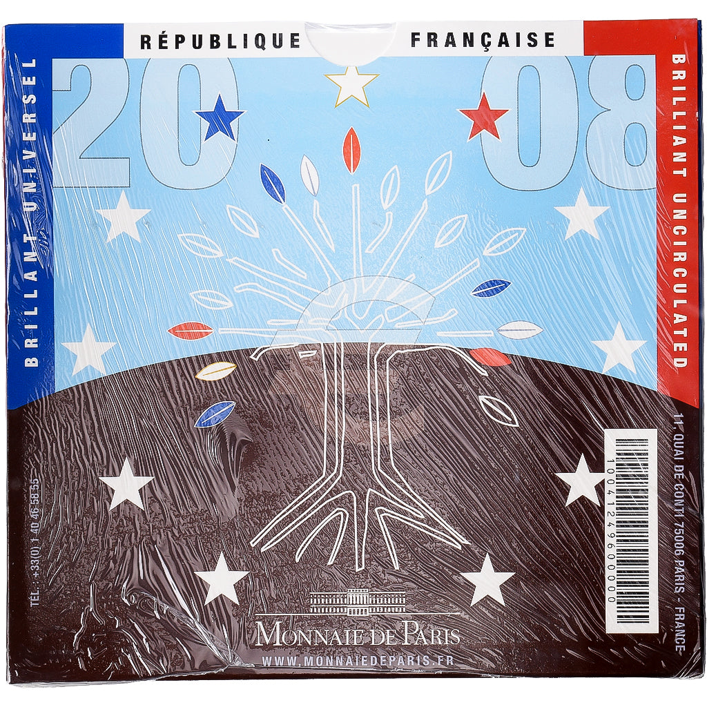 Frankrijk, Set 1 ct. - 2 Euro, Série BU, 2008, MDP, n.v.t., FDC