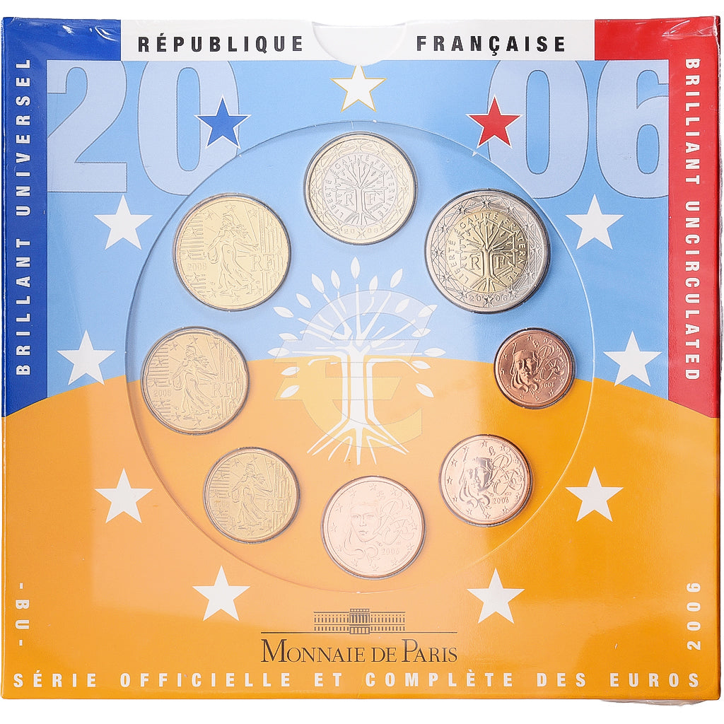 Frankrijk, Set 1 ct. - 2 Euro, Série BU, 2006, MDP, n.v.t., FDC