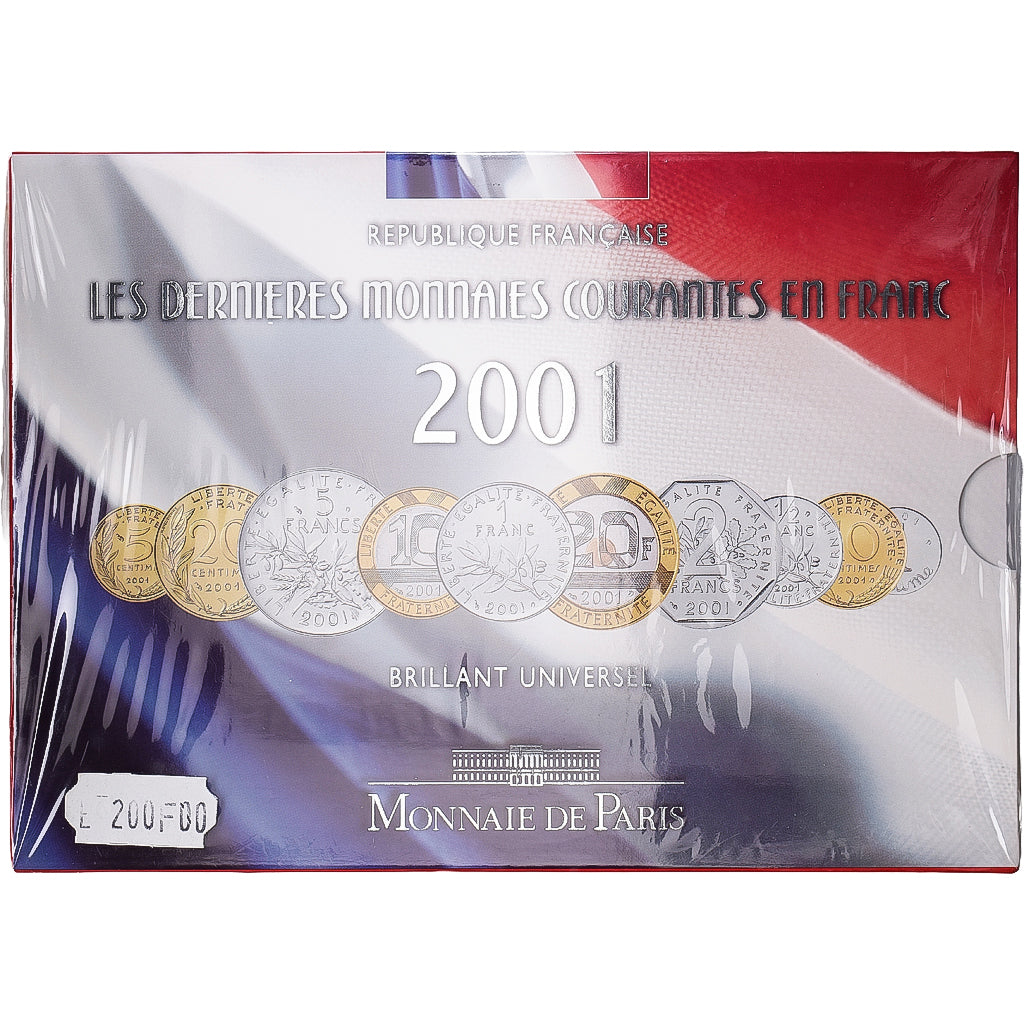 Frankrijk, Coffret 1 c. à 20 frs., Les dernières monnaies courantes en Franc