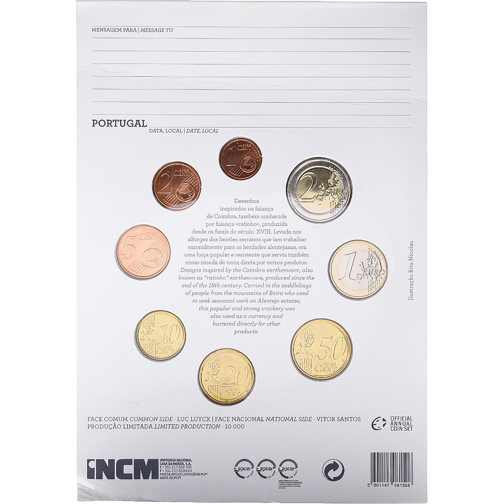 Portugal, Set 1 ct. - 2 Euro, série FDC, 2017, Lisbon, ND, MS(65-70)