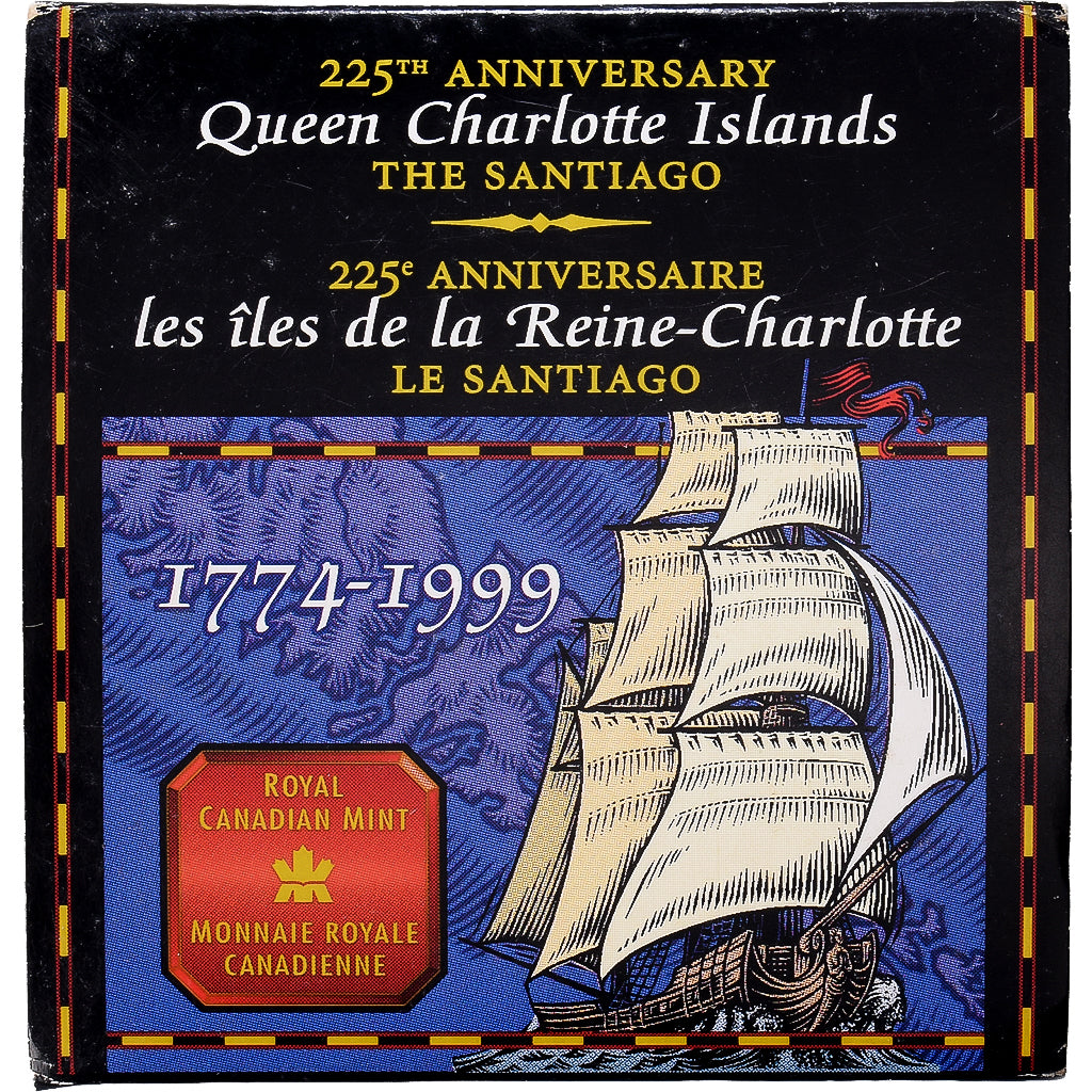 Canadá, 1 Dollar, Juan Perez expedition, 1999, Royal Canadian Mint, Prueba