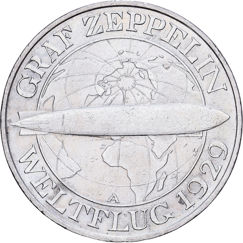 Germany, 3 Mark, Graf Zeppelin, 1930, Berlin, Silver, MS(63), KM:67