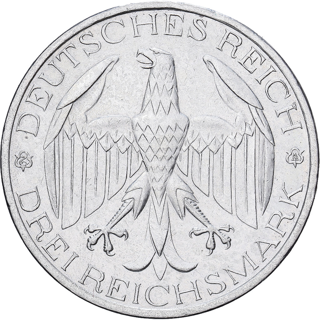 Alemania, 3 Mark, Union of Waldeck with Prussia, 1929, Berlin, Plata, EBC