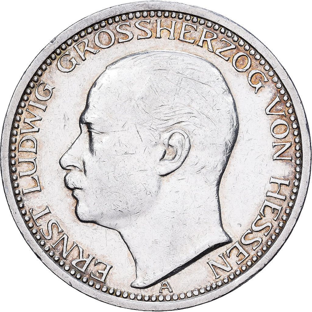 German Empire, Ernst Ludwig, 3 Mark, 1910, Berlin, Silber, SS+, KM:375