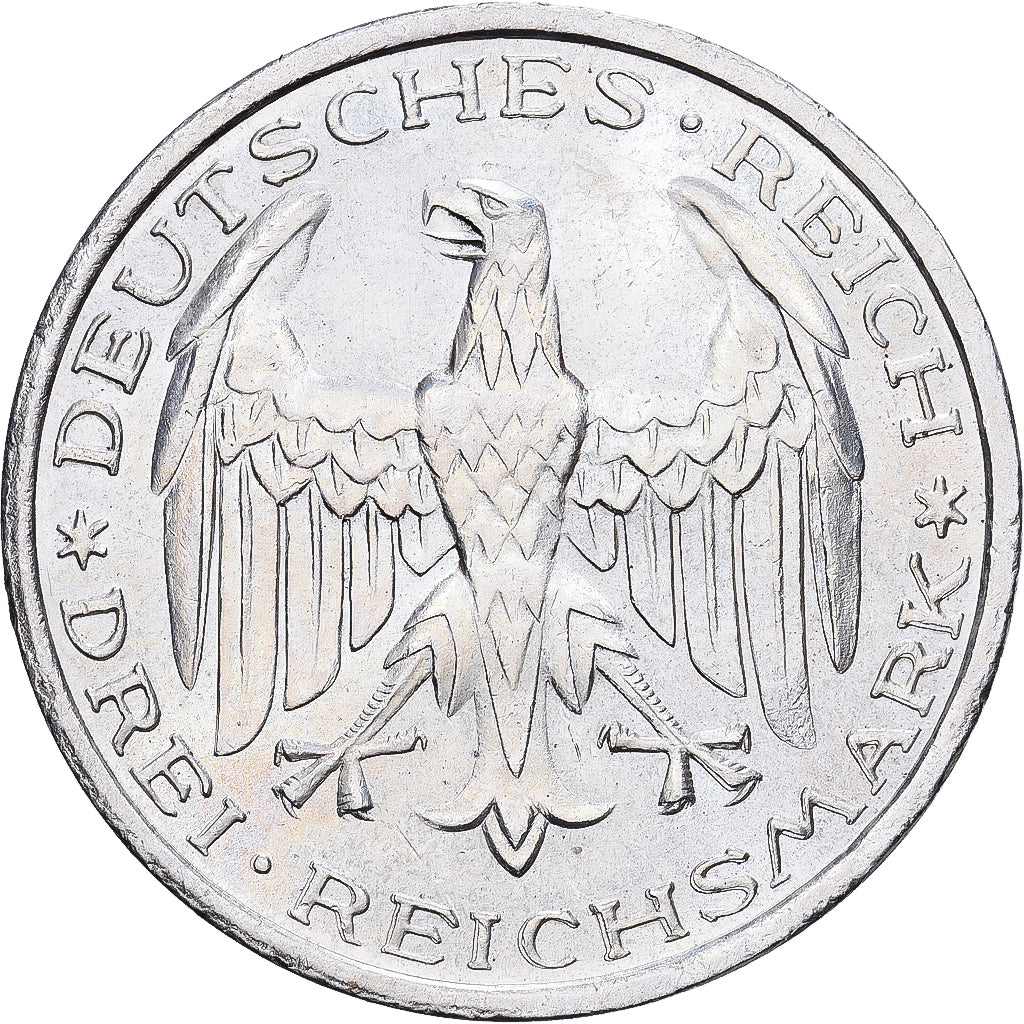 Niemcy, 3 Mark, University Marburg, 1927, Berlin, Srebro, AU(50-53), KM:53
