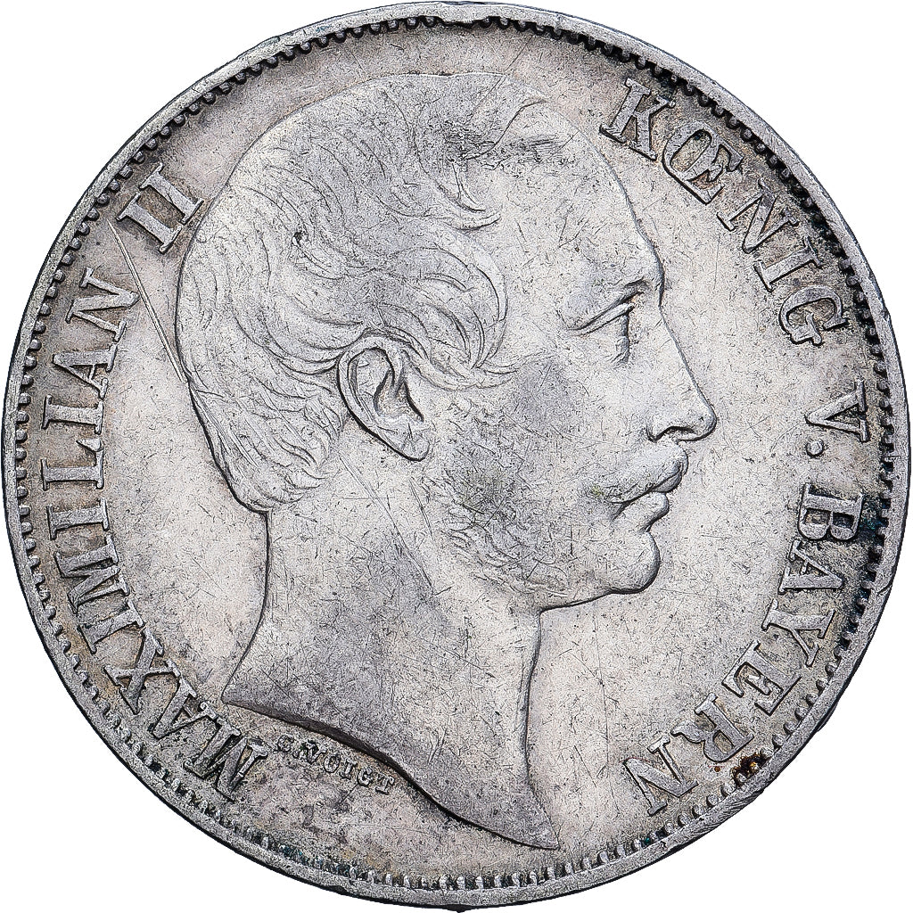 Niemcy, Maximilian II, Thaler, Vereinsthaler, 1858, Munich, Srebro, EF(40-45)