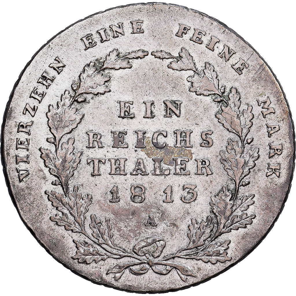 Niemcy, Friedrich Wilhelm III, Reichsthaler, 1813, Berlin, Srebro, VF(30-35)