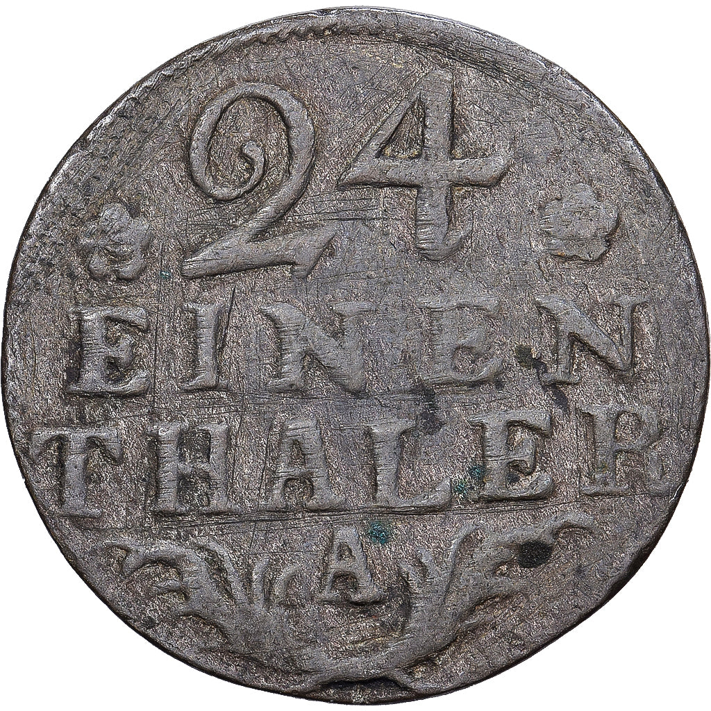 Kingdom of Prussia, Friedrich II, 1/24 Thaler, 1783, Berlin, Billon, FR, KM:296