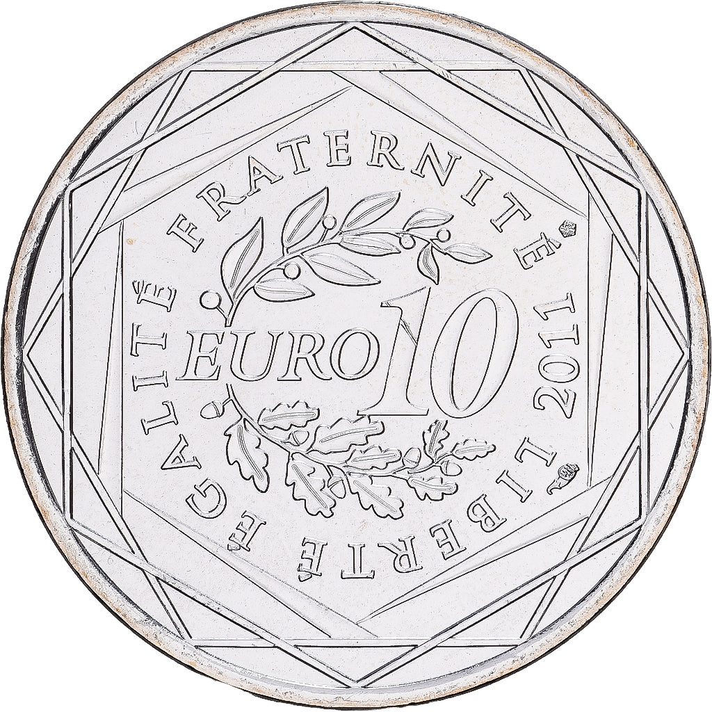 Francja, 10 Euro, Ile de France, 2011, MDP, Srebro, MS(65-70), KM:1739