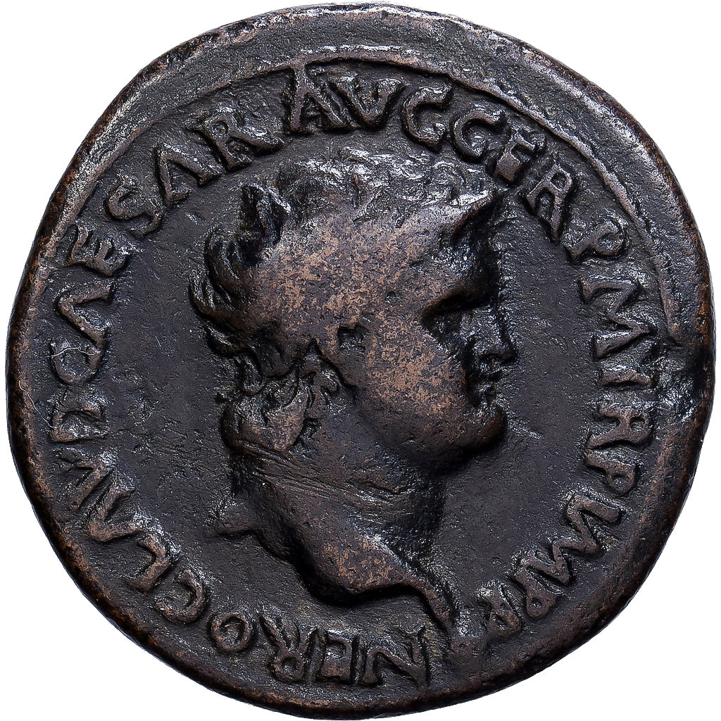 Roman Empire, Nero, As, 62-68, Lugdunum, Bronce, BC+, RIC:475