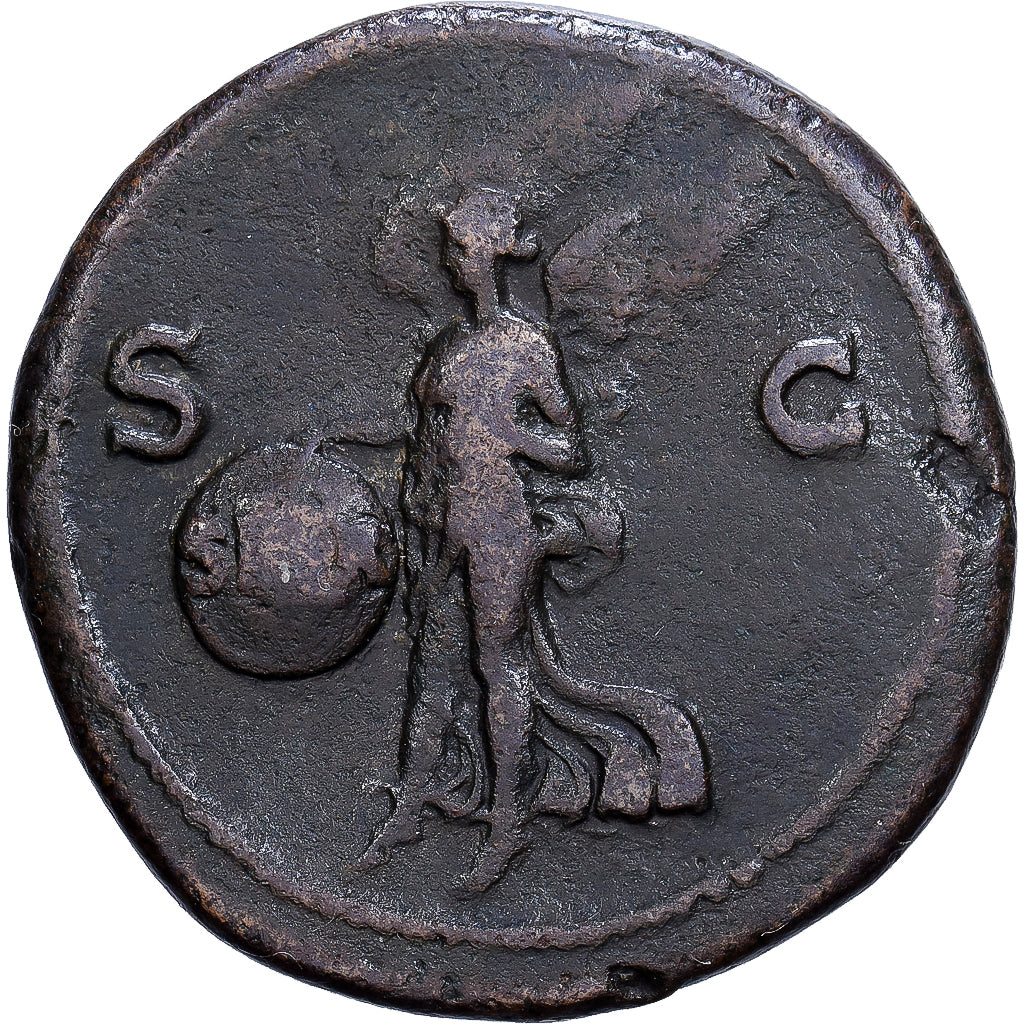 Roman Empire, Nero, As, 62-68, Lugdunum, Bronce, BC+, RIC:475