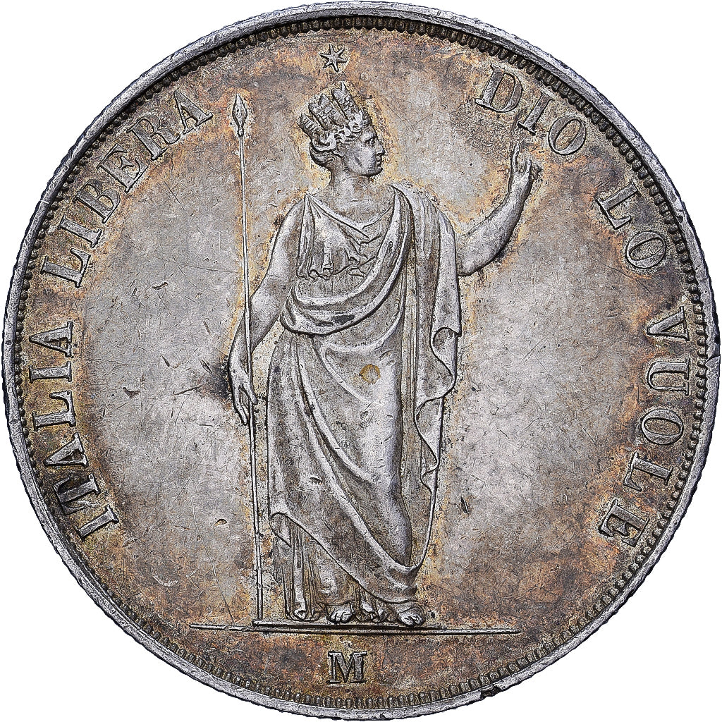 Kingdom of Lombardy-Venetia, 5 Lire, 1848, Milan, Silber, VZ