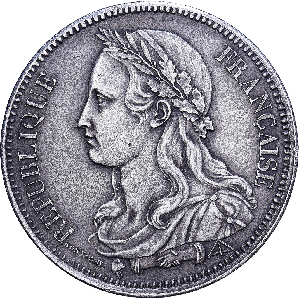 Francia, Module 5 francs, 1848, MDP, ESSAI, Silver Plated Bronze, EBC