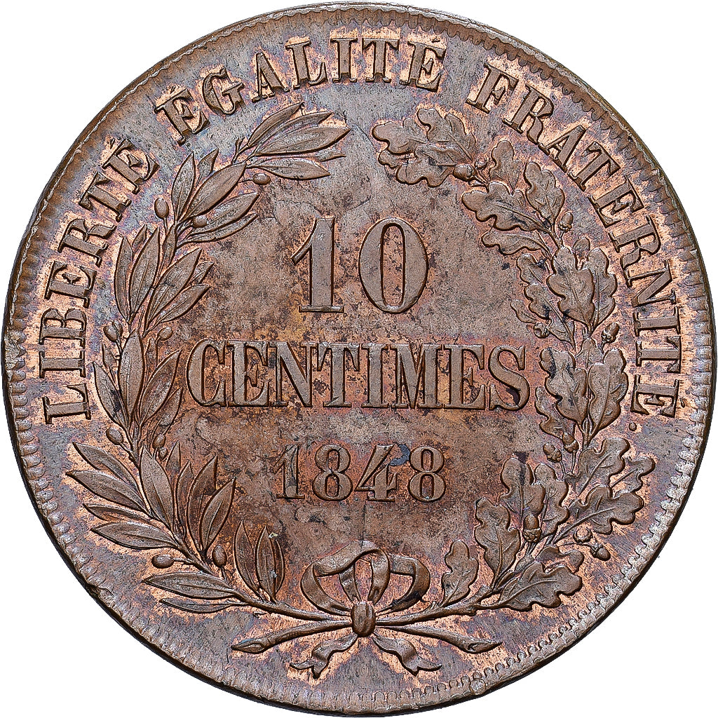 Frankreich, 10 Centimes, 1848, ESSAI, Kupfer, VZ, Gadoury:224