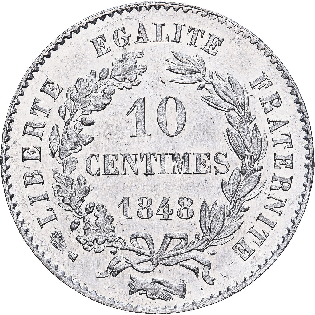 Frankreich, 10 Centimes, 1848, Zinn, UNZ, Gadoury:230