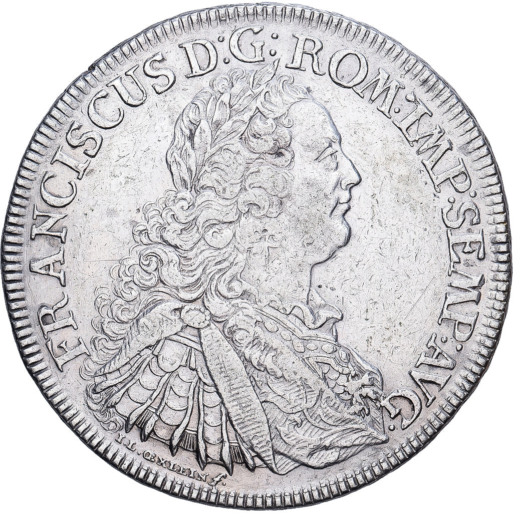 Landy niemieckie, Franz I, 1 Thaler, 1754, Ratisbonne, Srebro, EF(40-45), KM:380