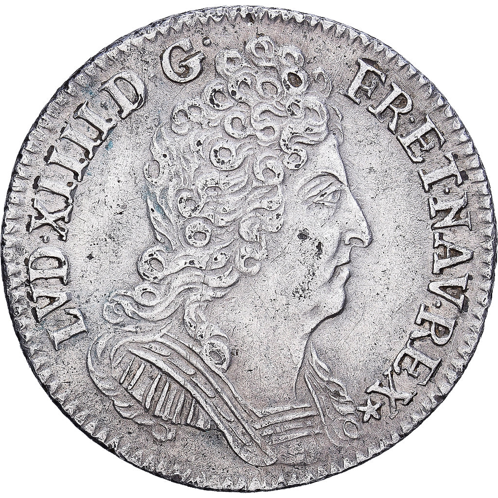 France, 1/10 Écu aux 3 couronnes, 1710, Paris, Silver, AU(55-58), Gadoury:125