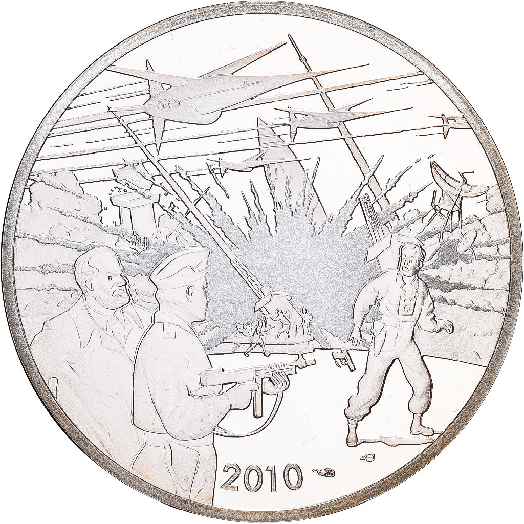 Francja, 10 Euro, Blake & Mortimer, Proof, 2010, MDP, Srebro, MS(65-70)